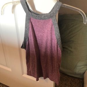 Purple & Grey Halter Crop